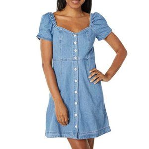 Madewell Denim Puff-Sleeve Mini Dress